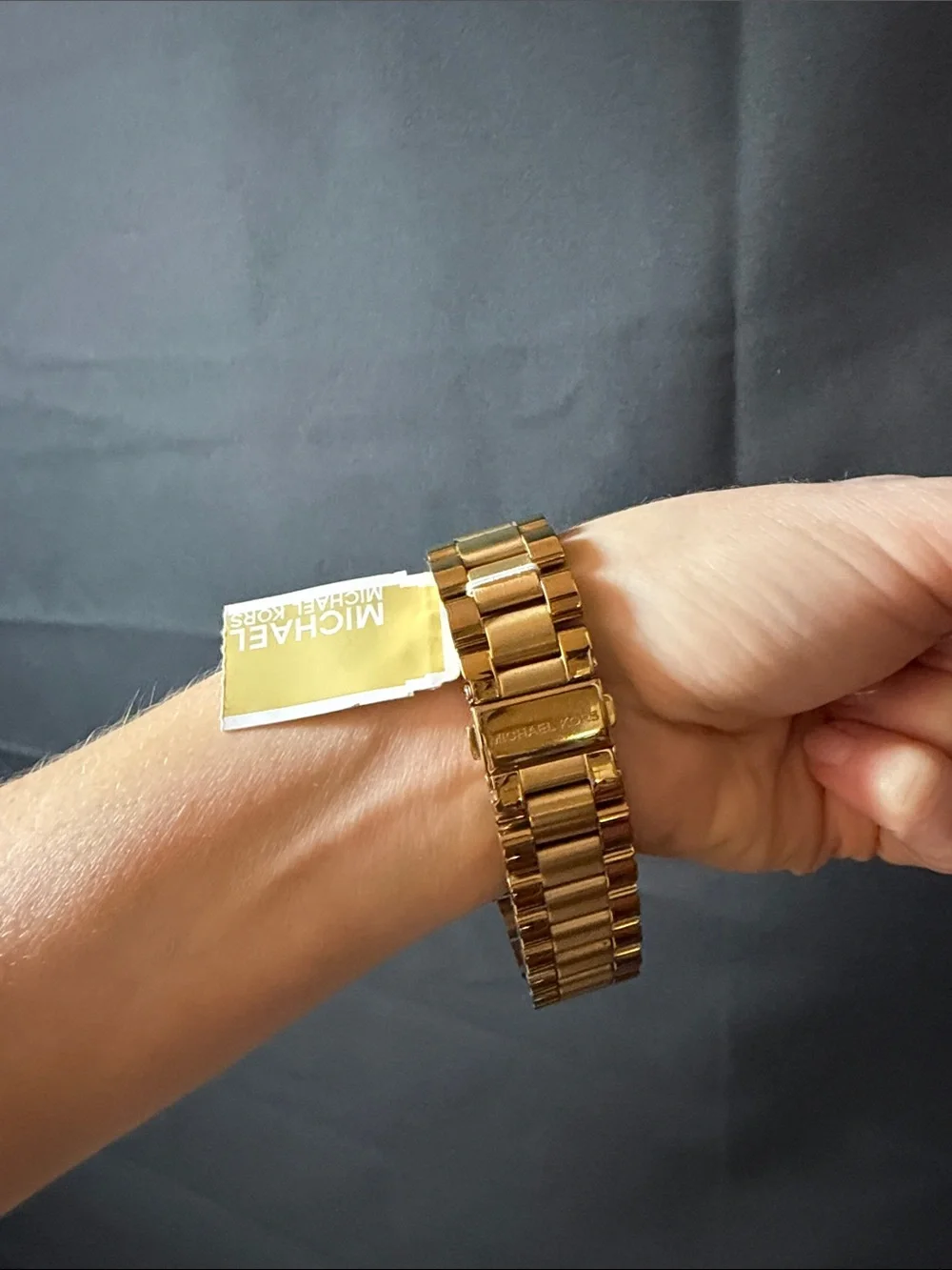 Michael Kors Gold and Black Chronograph Watch Unisex